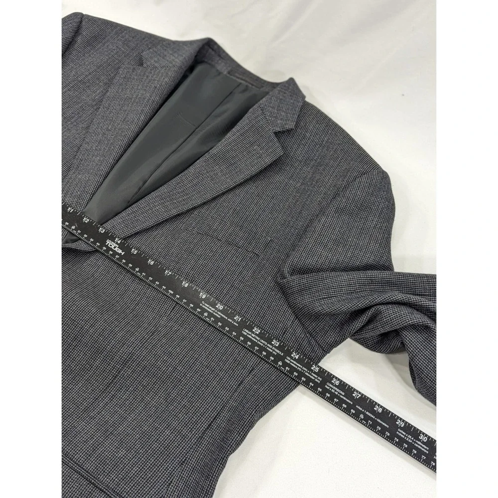 Chaps Ralph Lauren Blazer Suit‎ Jacket Soft Wool Birdseye Blue 48L *Small Hole